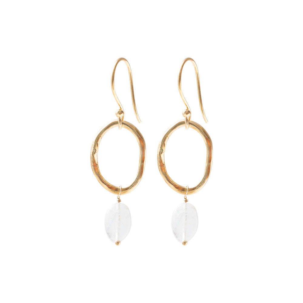 Graceful Moonstone Gold Plated Earrings