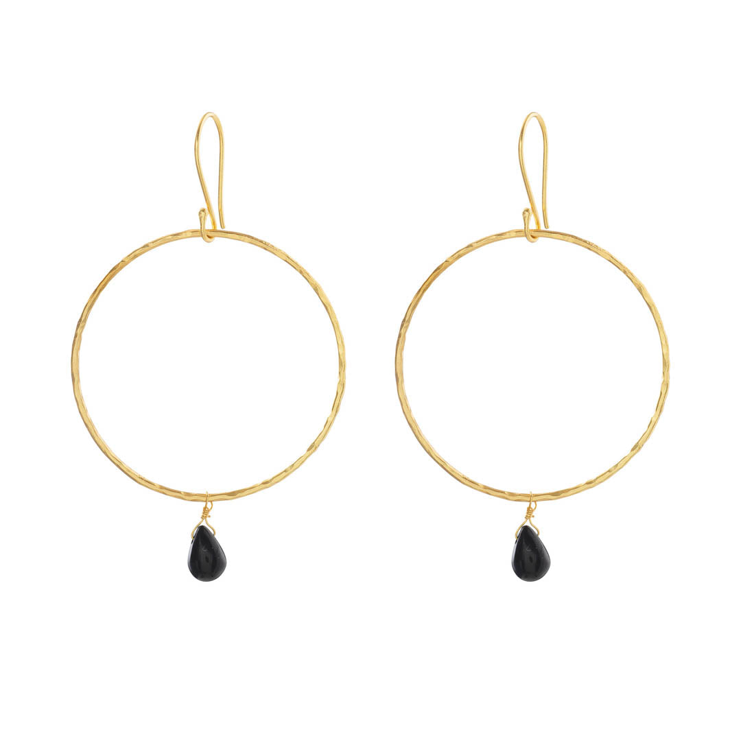 Embrace Garnet Gold Earrings