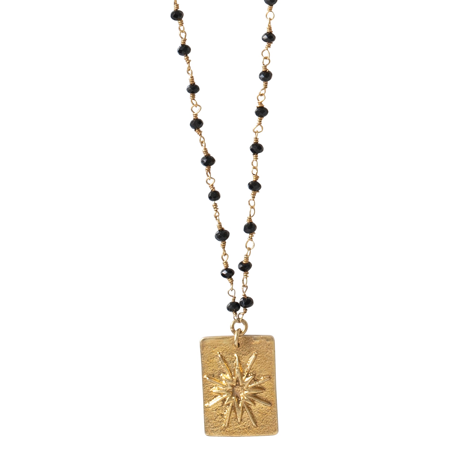 Radiate Black Onyx Gold necklace