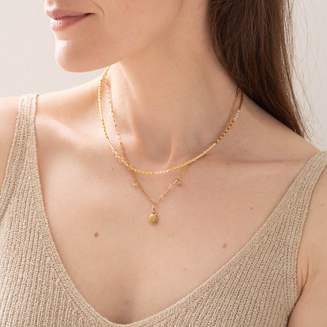 Goodness Citrine Gold Necklace