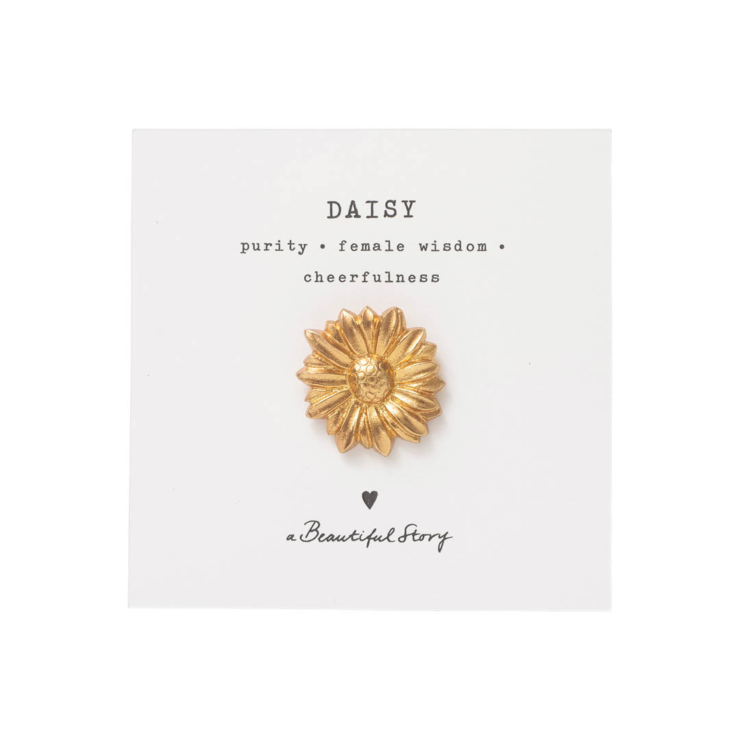 Brooch Daisy Flower Gold Plated