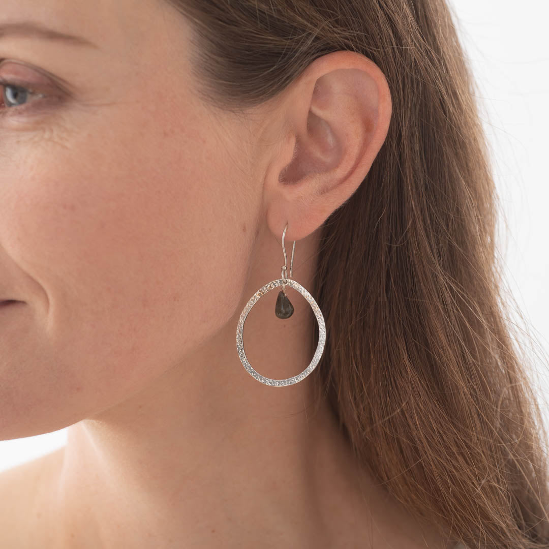 Powerful Labradorite Silver Plated Earrings