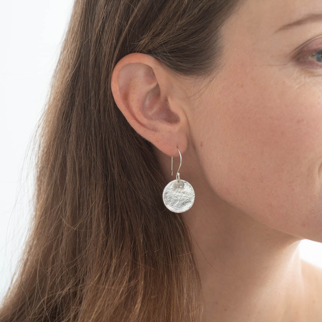 Precious Labradorite Silver Plated Earrings