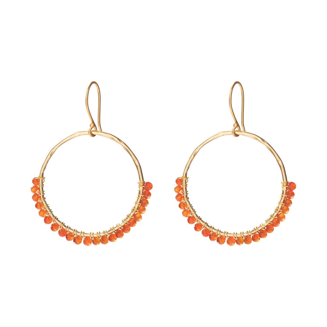 Kindness Carnelian Gold Plated Earrings