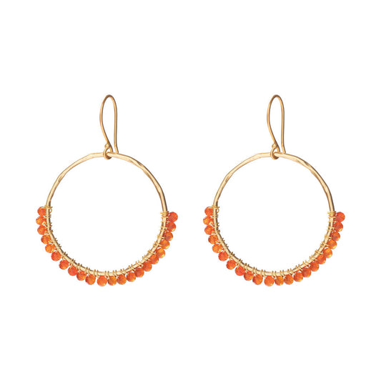 Kindness Carnelian Gold Plated Earrings