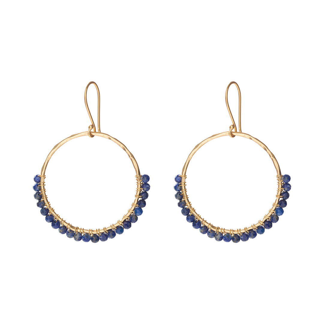 Kindness Lapis Lazuli Gold Plated Earrings