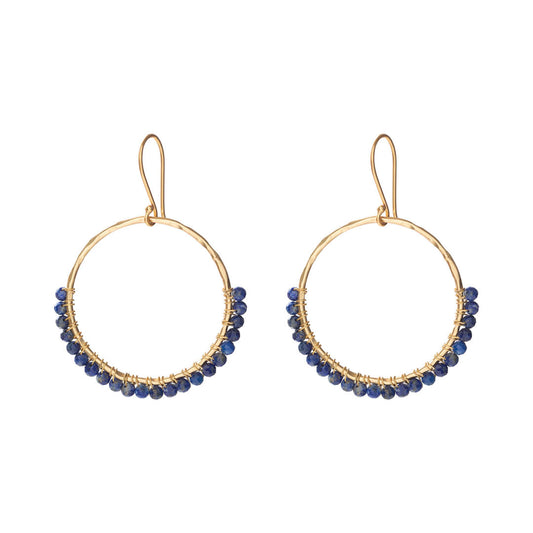 Kindness Lapis Lazuli Gold Plated Earrings