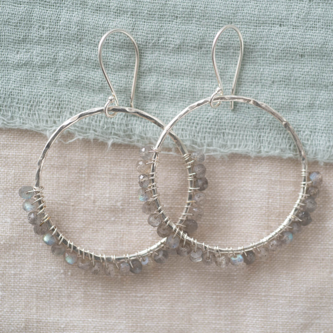 Kindness Labradorite Silver Plated Earrings