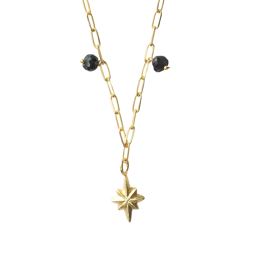 Goodness Black Onyx Gold Necklace