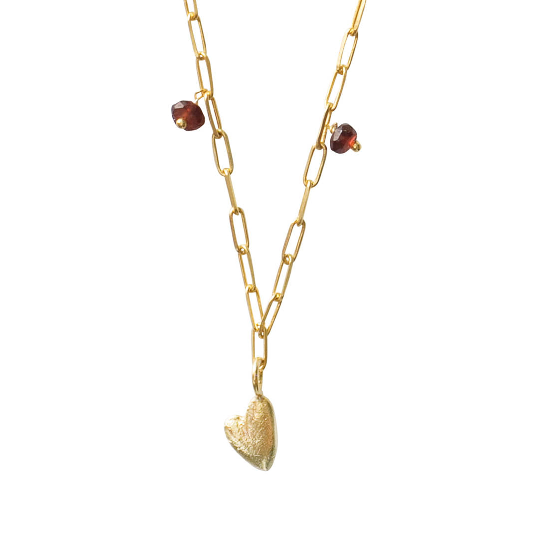 Goodness Garnet Gold Necklace