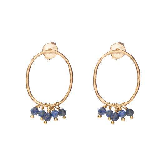 Serenity Lapis Lazuli Gold Plated Earrings