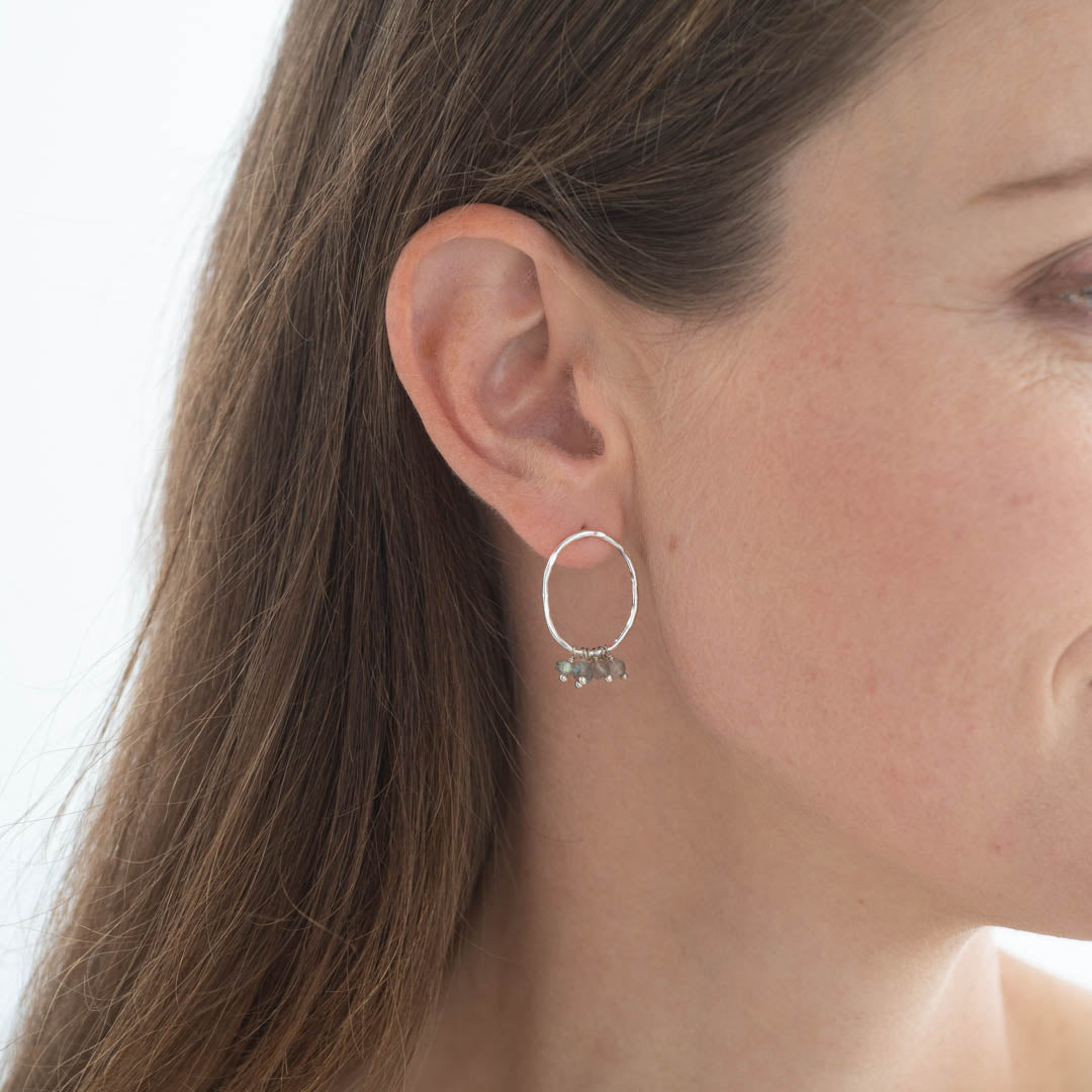 Serenity Labradorite Silver Plated Earrings