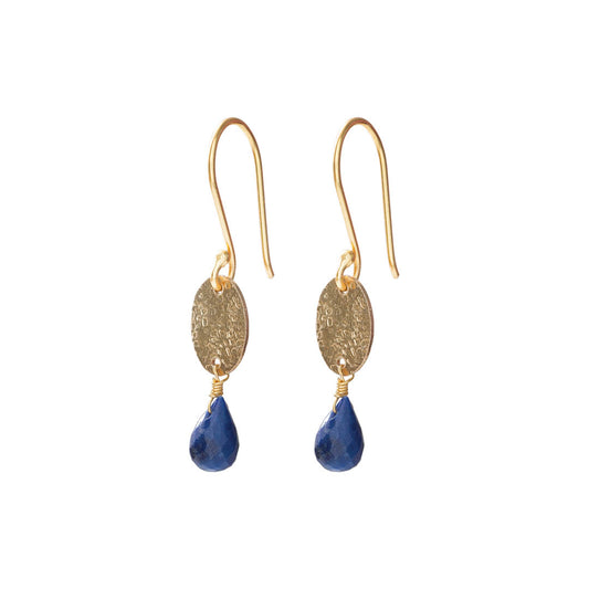 Hopeful Lapis Lazuli Gold Plated Earrings