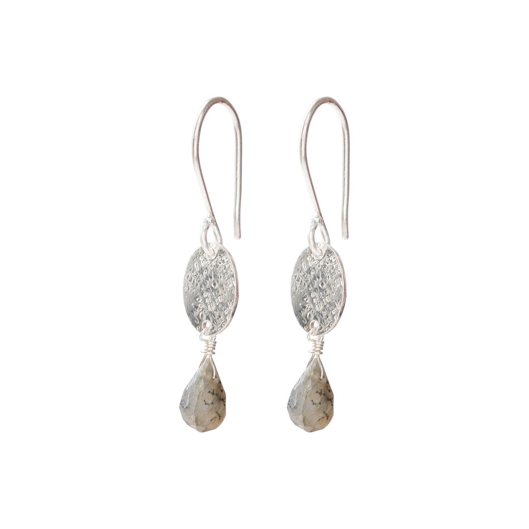 Hopeful Labradorite Silver Plated Earrings