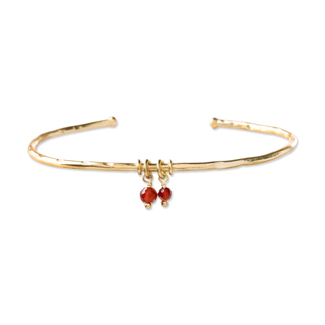 Gladness Carnelian Bracelet Gold Plated