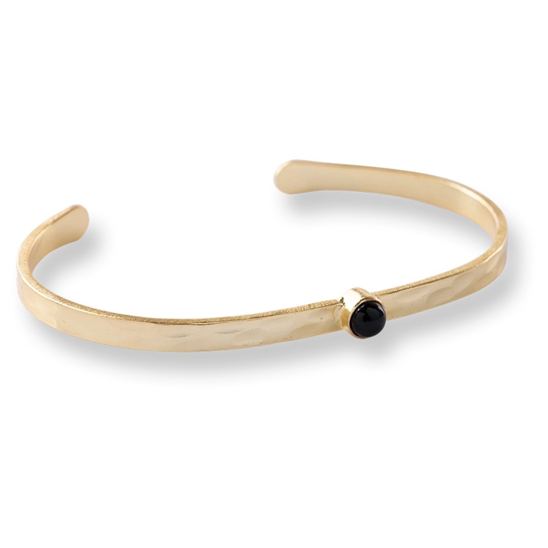 Sensitive Black Onyx Bracelet Gold Plated