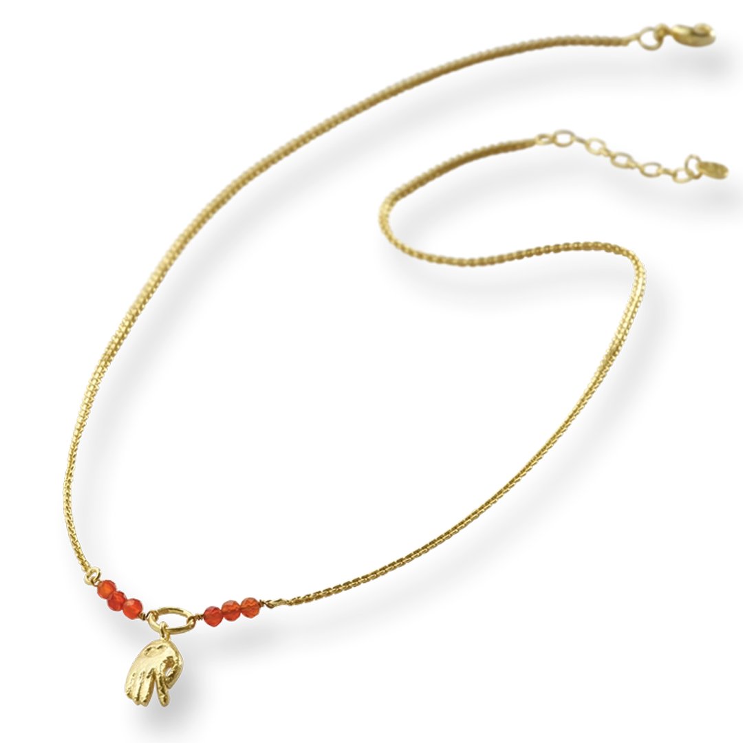 Reliable Carnelian Necklace Gold Plated