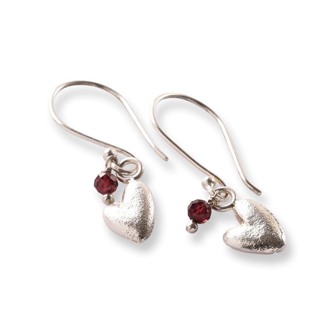 Generous Garnet Earrings Silver Plated