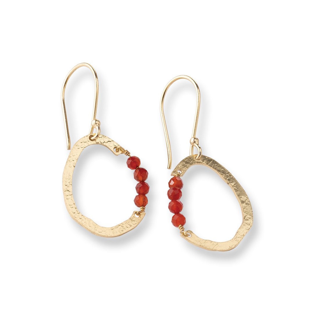 Optimism Carnelian Earrings Gold Plated