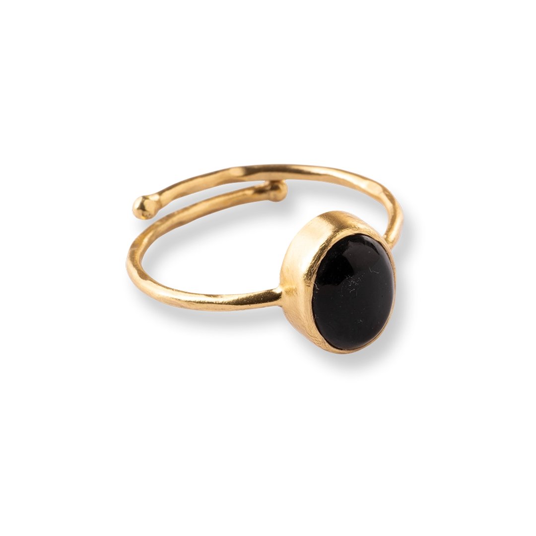 Visionary Black Onyx Ring Gold Plated