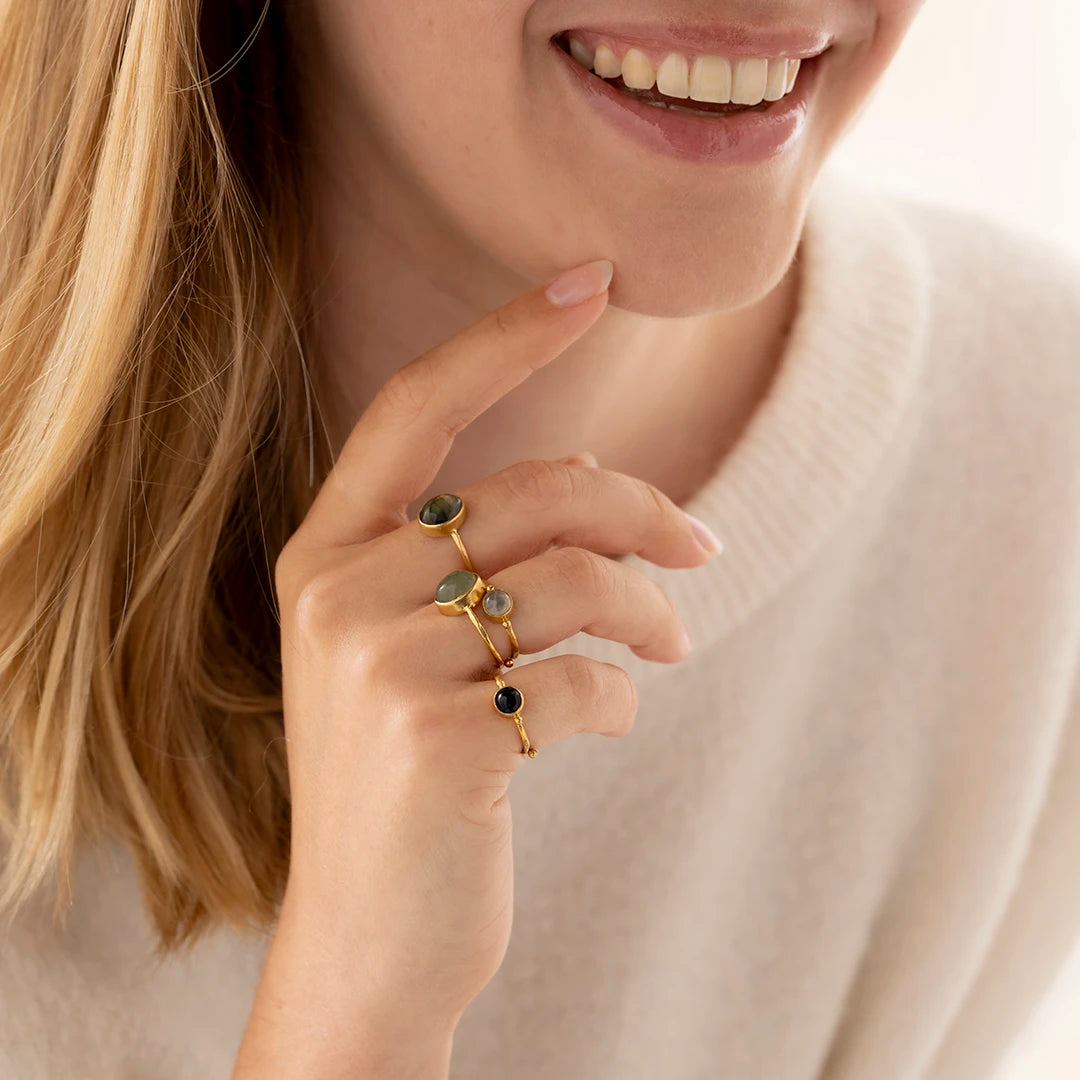 Visionary Labradorite Ring Gold Plated