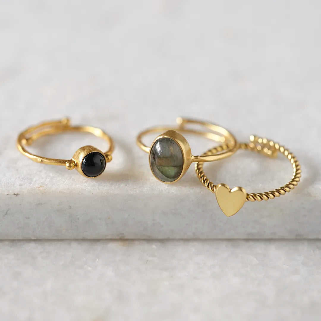 Visionary Labradorite Ring Gold Plated