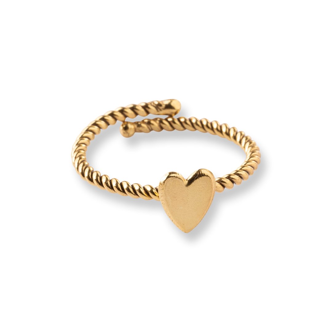 Honorable Heart Ring Gold Plated