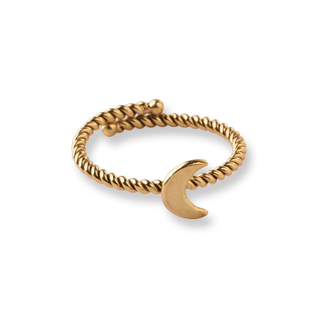 Honorable Moon Ring Gold Plated