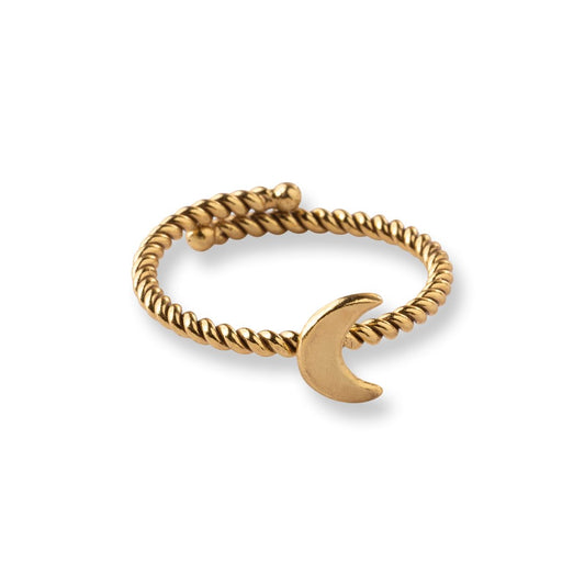 Honorable Moon Ring Gold Plated