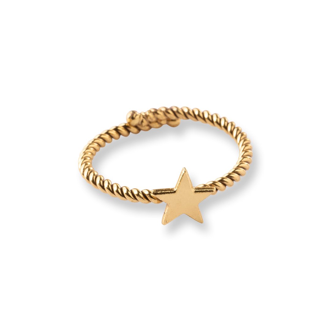 Honorable Star Ring Gold Plated