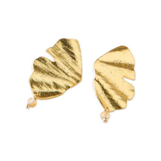 Exotic Citrine Earrings Gold Plated