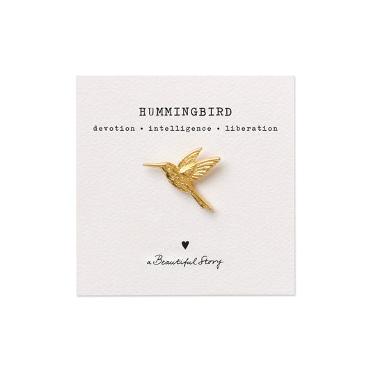 Brooch Hummingbird Gold Plated