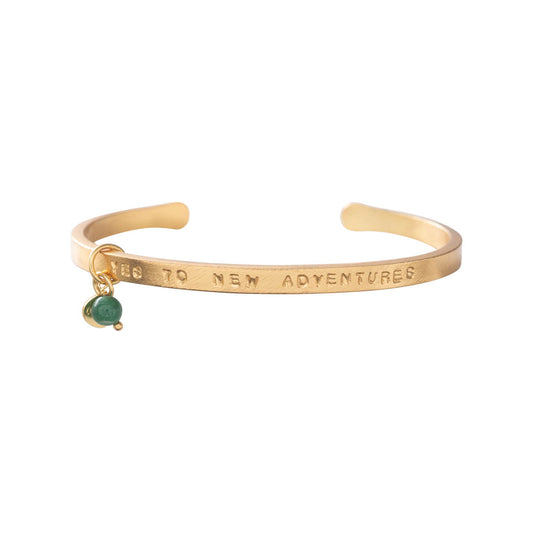 Pure Aventurine Gold Plated Bracelet