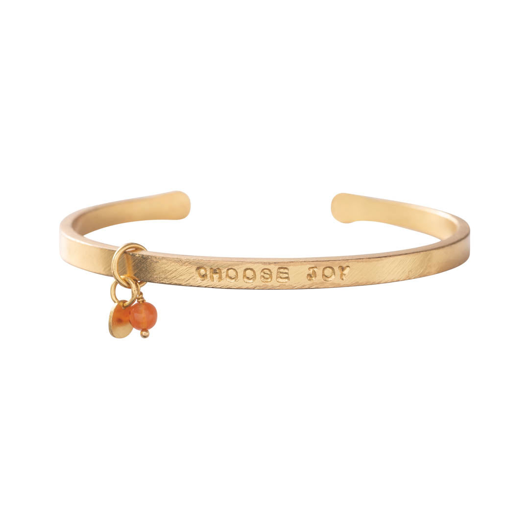 Pure Carnelian Gold Plated Bracelet