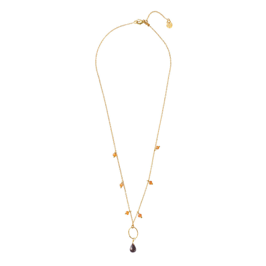 Heaven Carnelian Garnet Gold Necklace