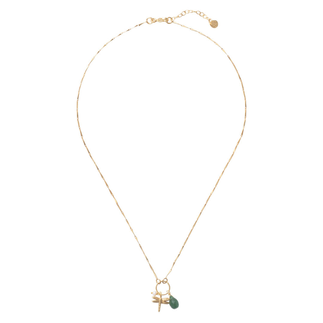 Pleasant Aventurine Gold Plated Necklace