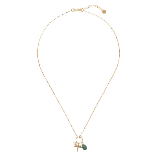 Pleasant Aventurine Gold Plated Necklace