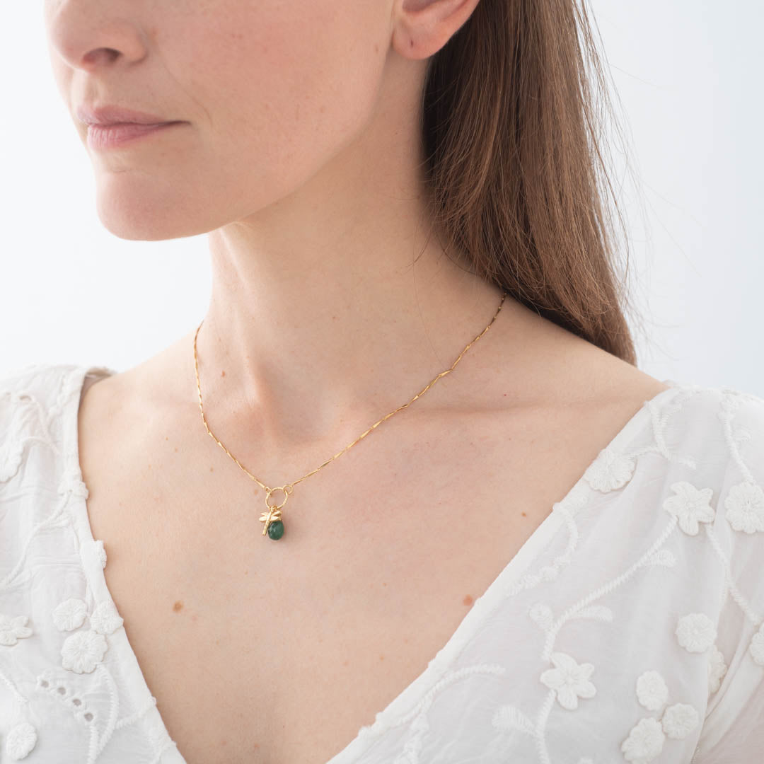 Pleasant Aventurine Gold Plated Necklace