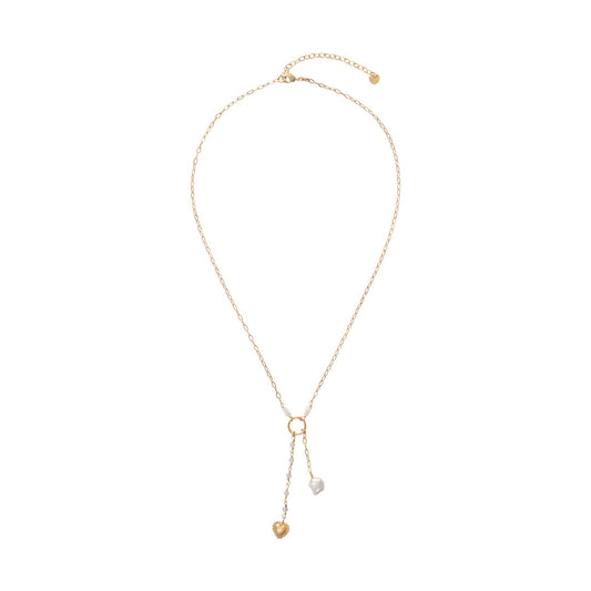 Optimist Moonstone Rose Quartz Gold Plated Necklace