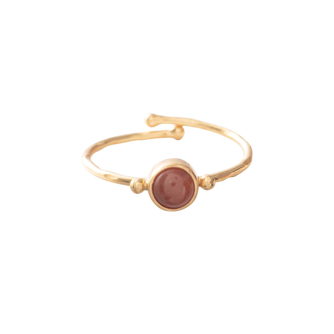 Faithful Carnelian Gold Plated Ring