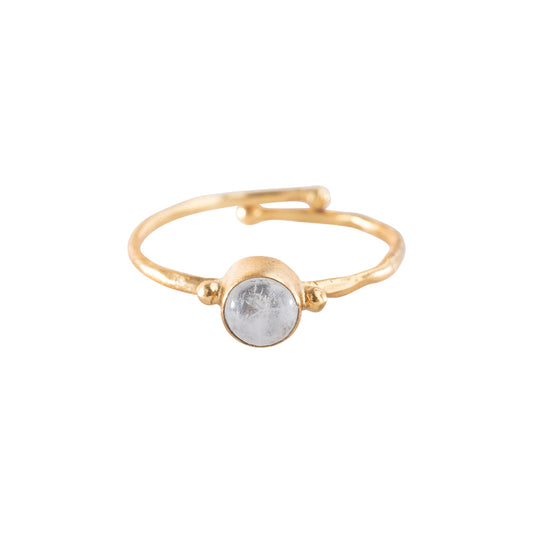 Faithful Moonstone Gold Plated Ring