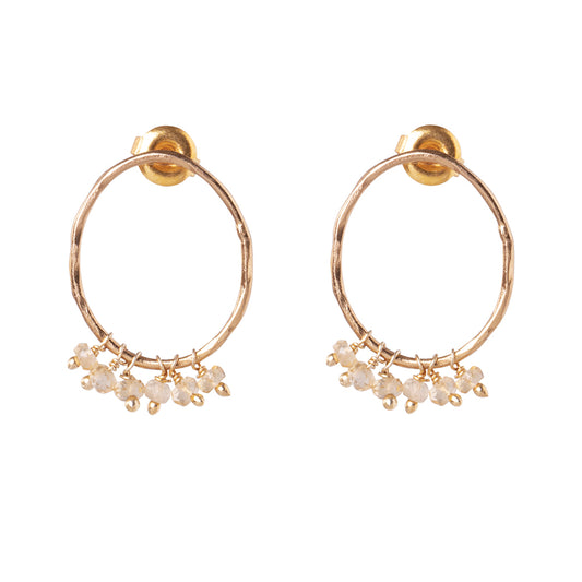 Serenity Citrine Gold Plated Earrings