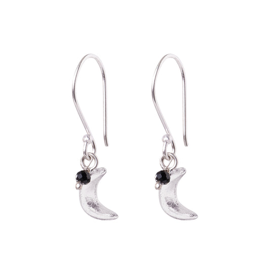 Generous Black Onyx Silver Plated Earrings