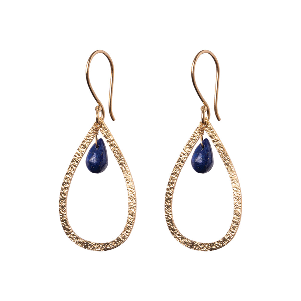 Affection Lapis Lazuli Gold Plated Earrings