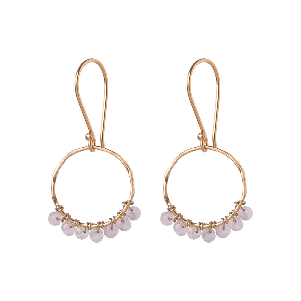 Compassion Rose Quartz Gold Plated Earrings