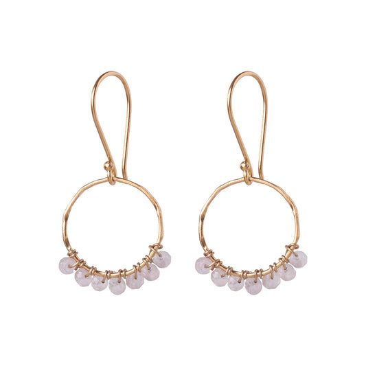 Compassion Rose Quartz Gold Plated Earrings