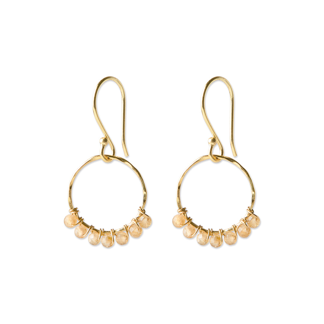 Compassion Citrine Earrings Gold Plated