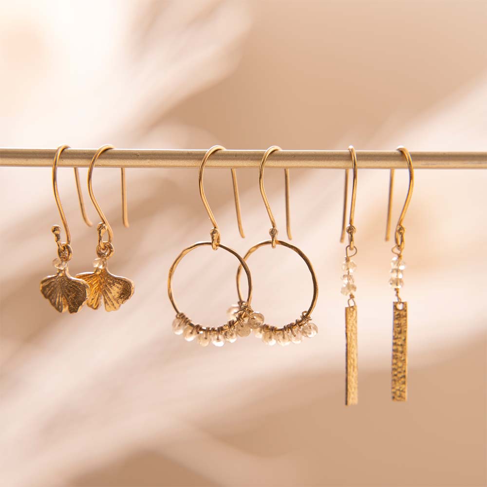 Compassion Citrine Gold Plated Earrings