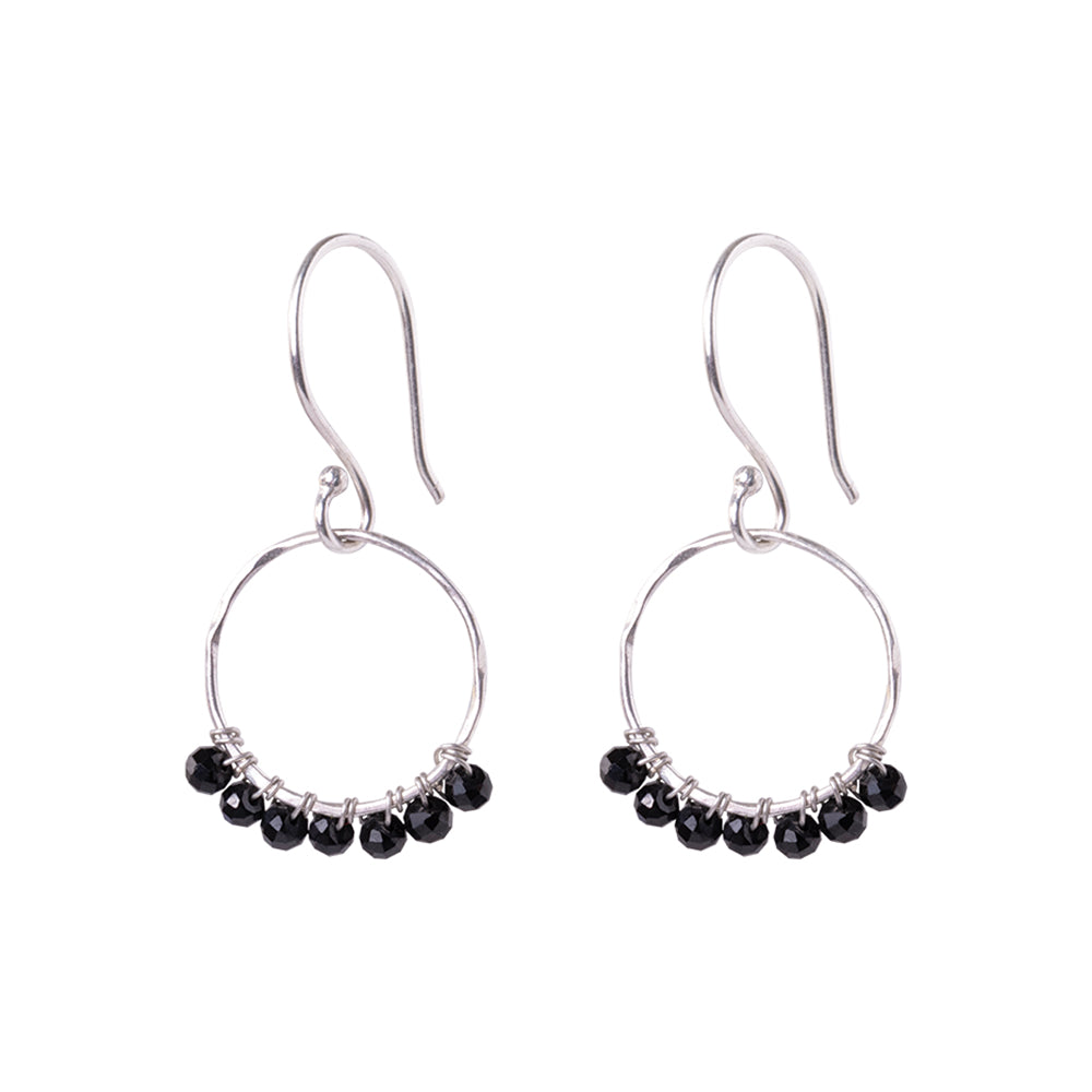 Compassion Black Onyx Silver Plated Earrings