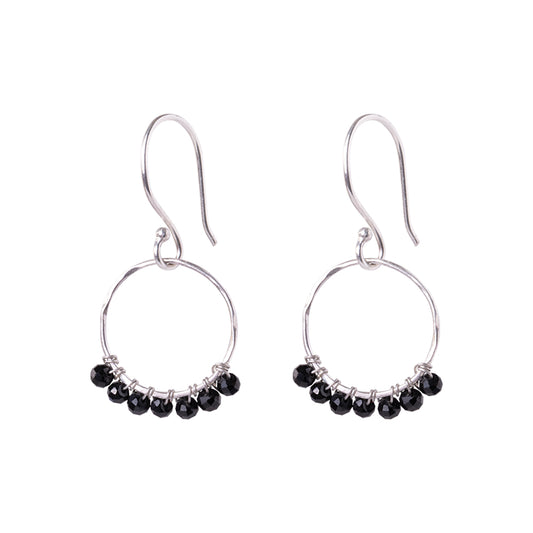 Compassion Black Onyx Silver Plated Earrings